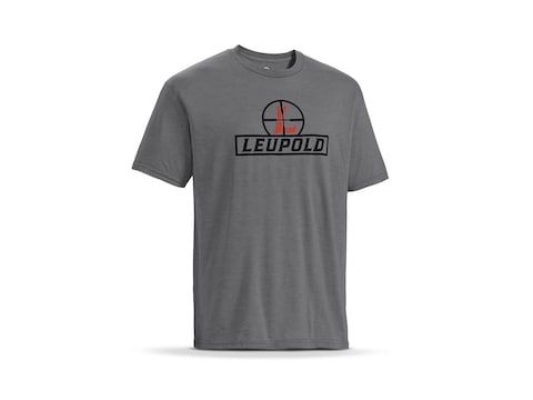 Leupold Men's Reticle Logo Short Sleeve T-Shirt Cotton/Polyester Heather Gray