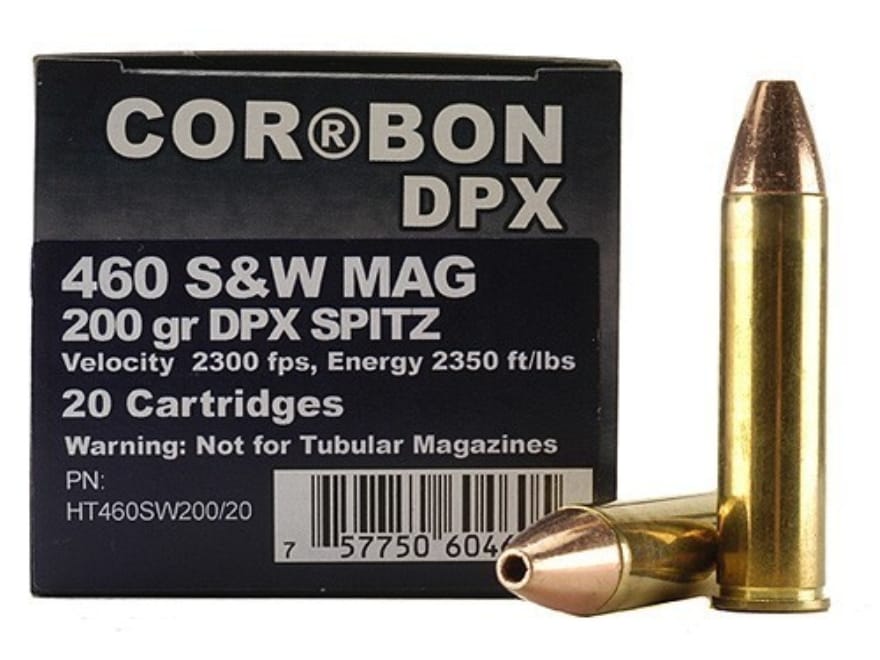 Cor-Bon Hunter Ammo 460 S&W Mag 200 Grain DPX Hollow Point Lead-Free.
