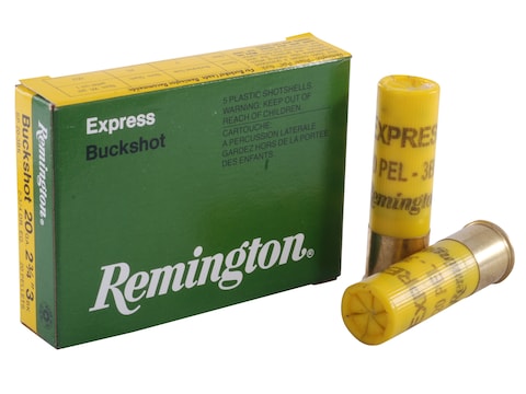 Remington Express Ammunition 20 Gauge 2-3/4" #3 Buckshot 20 Pellets Box of 5
