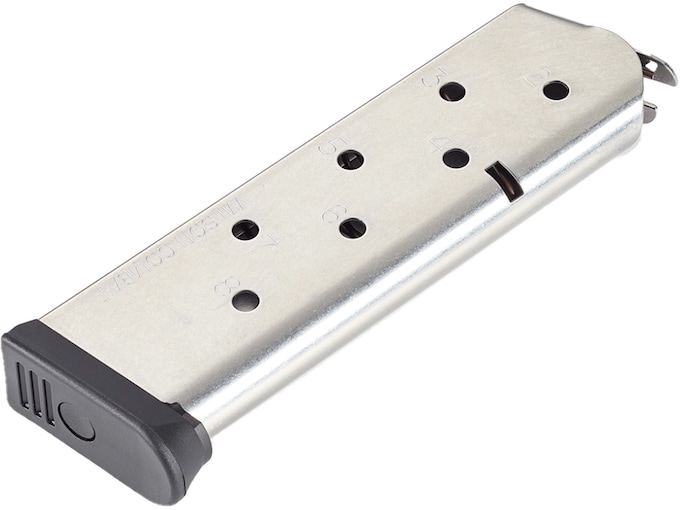 Wilson Combat 930 Series 1911 Government Magazine with Polymer Basepad 45 ACP 8-Round Stainless Steel