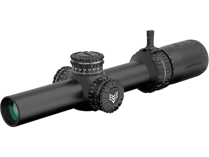 Swampfox Optics Arrowhead Rifle Scope 30mm Tube 1-10x 24mm Red Illuminated Guerrilla Dot MOA Reticle Matte Black