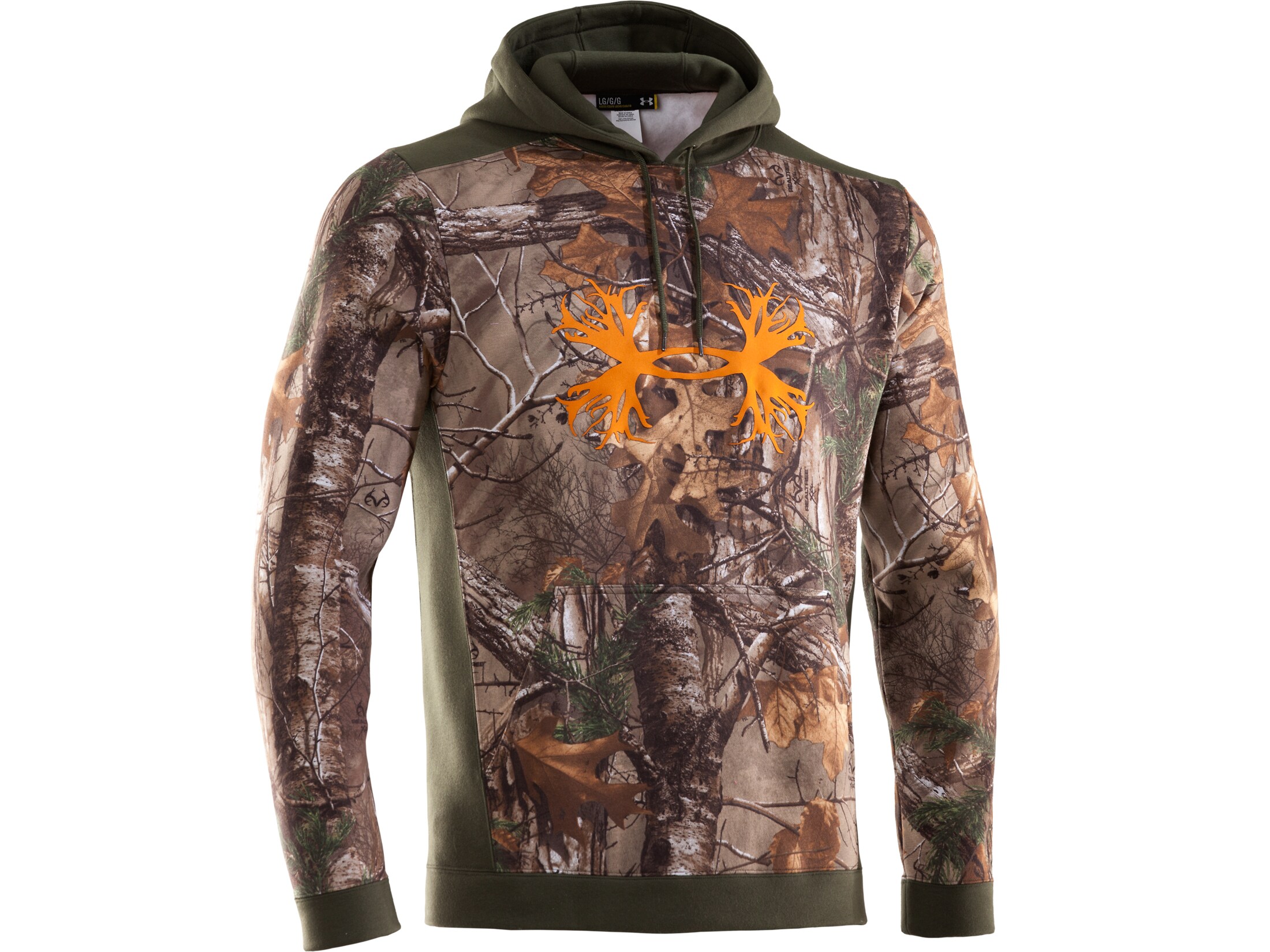 Under Armour Men's Charged Cotton Camo Antler Hooded Sweatshirt Cotton