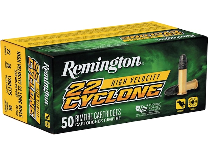 Remington Cyclone 22 LR Ammo 36 Grain Lead Hollow Point Box of 225