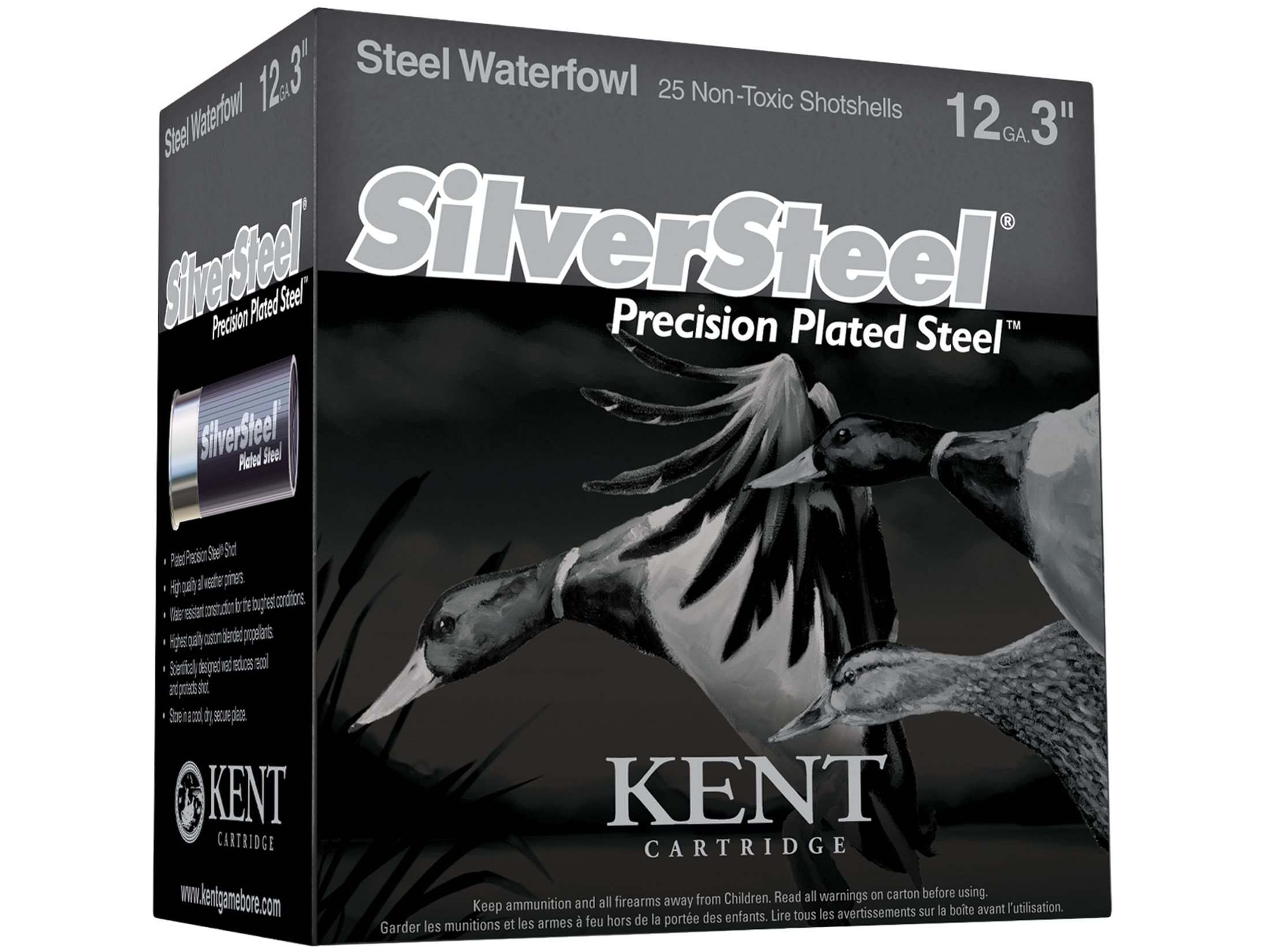 Kent SilverSteel Precision Waterfowl 12 Ga Ammo 3 #2 Steel Shot