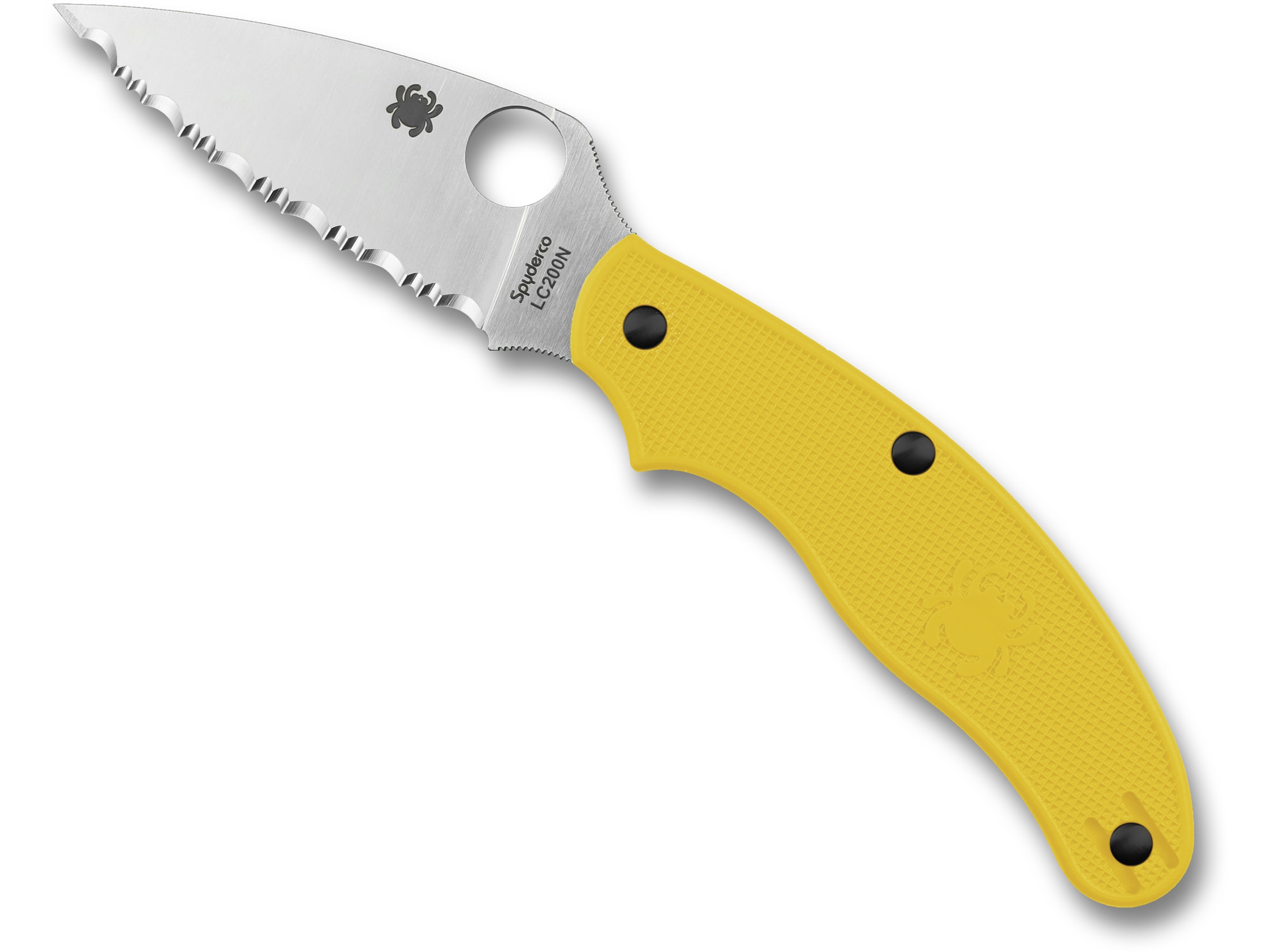 Spyderco Uk Penknife Salt Folding Knife 2.93 Fully Serrated Leaf LC