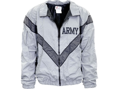 Military Surplus Army Physical Training (PT) Jacket Grade 1 Gray Large