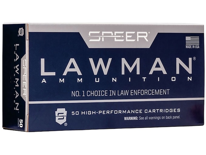 Speer Lawman 9mm Luger Ammo 100 Grain Frangible Flat Nose Box of 50