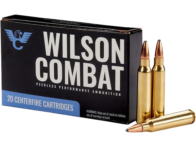 Wilson Combat 223 Remington Ammo 60 Grain Jacketed Soft Point Box of 20
