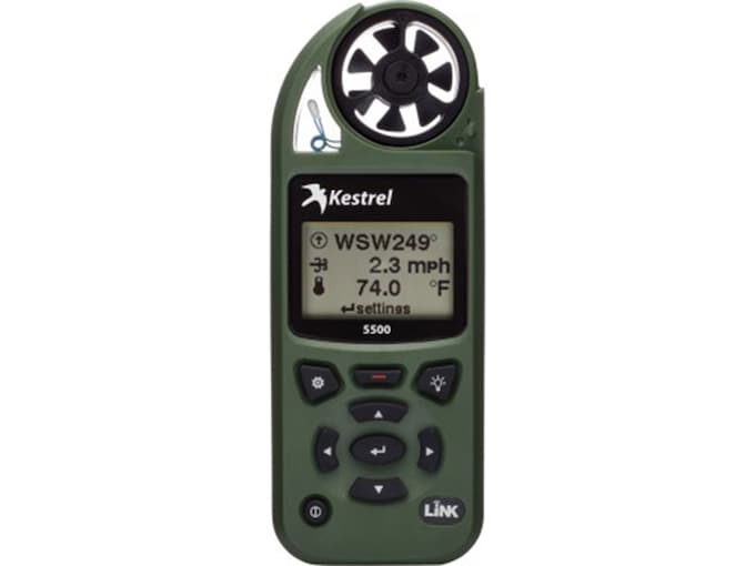 Kestrel 5500 Electronic Hand Held Weather Meter with LINK and Vane Mount Olive Drab