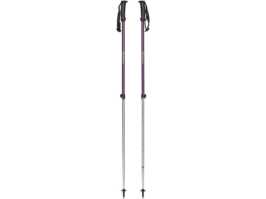 Black Diamond Trail Pro Shock Trekking Poles Pair Of 2 Lightweight Collapsible Aluminum Hiking Sticks With Cork Grips And Shock Absorbers For Backpacking, Walking, Camping, Mountaineering, Granite
