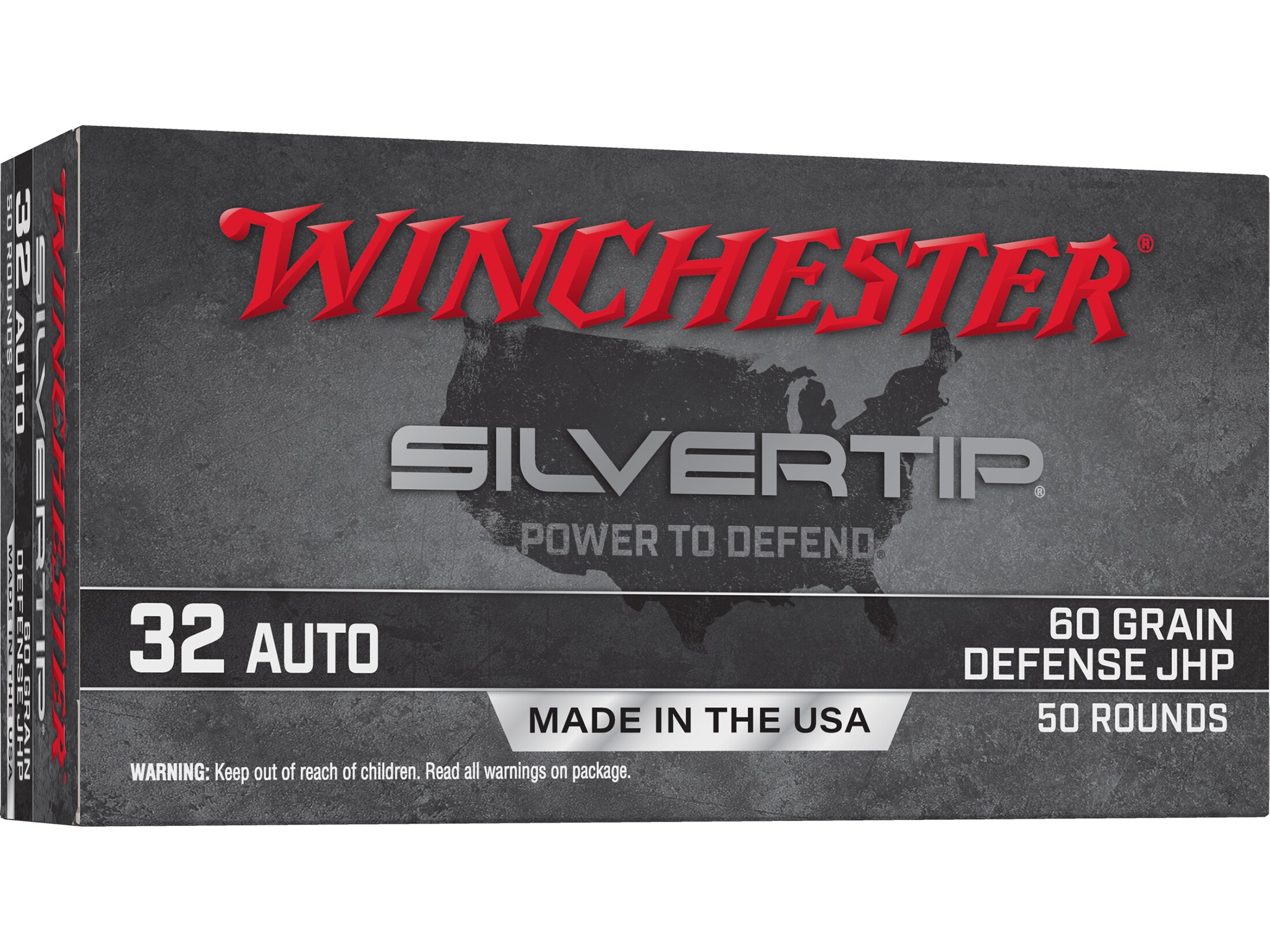 Winchester Silvertip Defense 32 ACP Ammo 60 Grain Winchester Silvertip