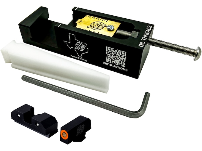 XS Sight Installation Tool Bundle with R3D Night Sights for Glock 20, 21, 29, 30, 30S, 37, 41 Steel Orange