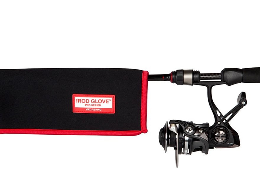 The Rod Glove Pro Series Neoprene Spinning Rod Sleeve 5'67' Red Trim
