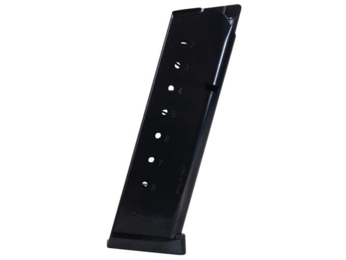 Mec-Gar 1911 Government, Commander Magazine with Base Pad 45 ACP 8-Round Steel Blue