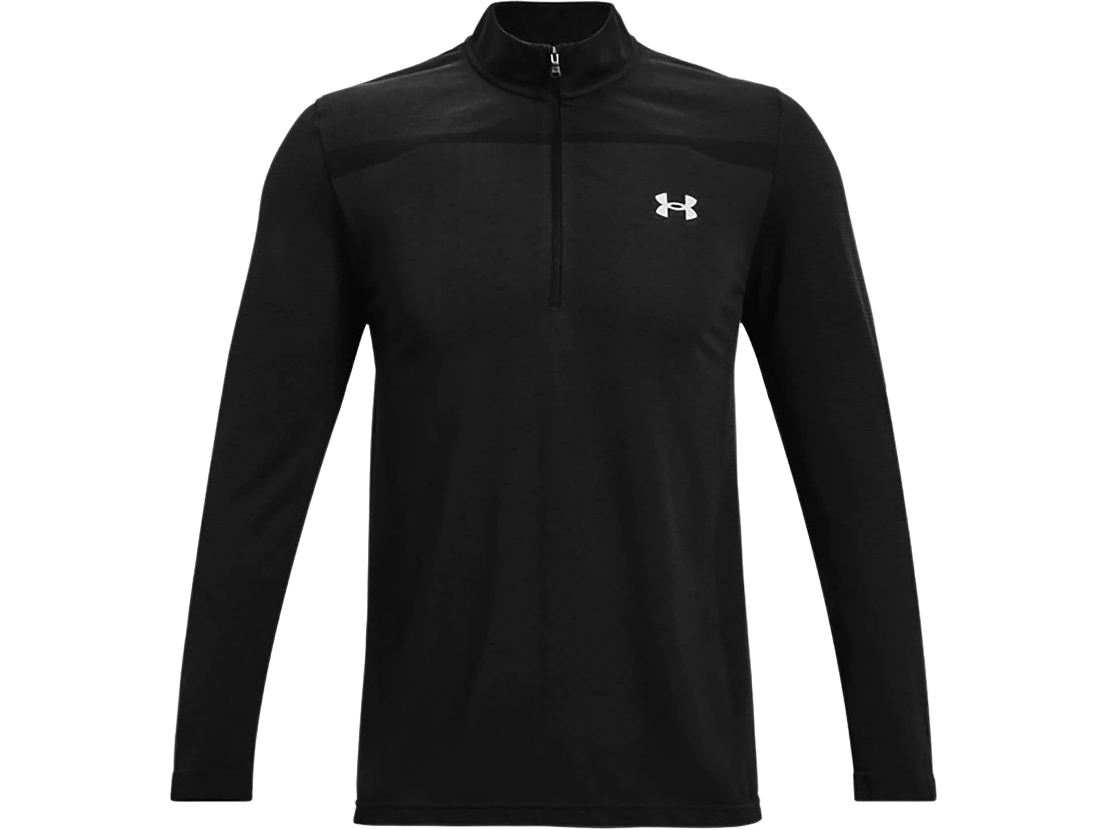 Under Armour Men's UA Seamless Half Zip Black/Mod Gray Medium