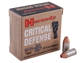 Hornady Critical Defense Ammunition 380 ACP 90 Grain FTX Box of 25