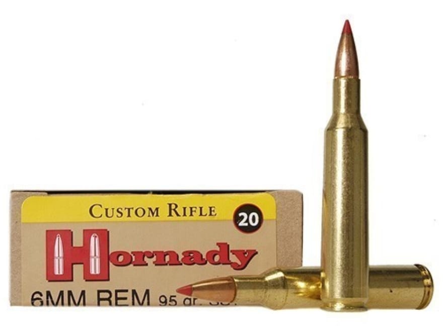 Hornady Custom Ammo 6mm Remington 95 Grain SST Box of 20