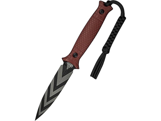 CIVIVI Perfrico Fixed Blade Knife 4.49″ Dagger Sandvik 14C28N Tiger Stripe Blade G-10 Handle Burgundy