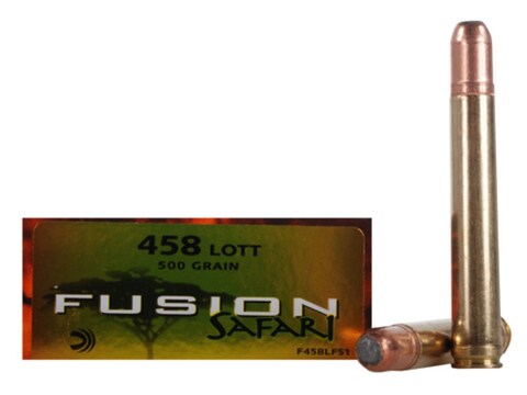 Federal Fusion Safari Ammo 458 Lott 500 Grain Spitzer Boat Tail Box of