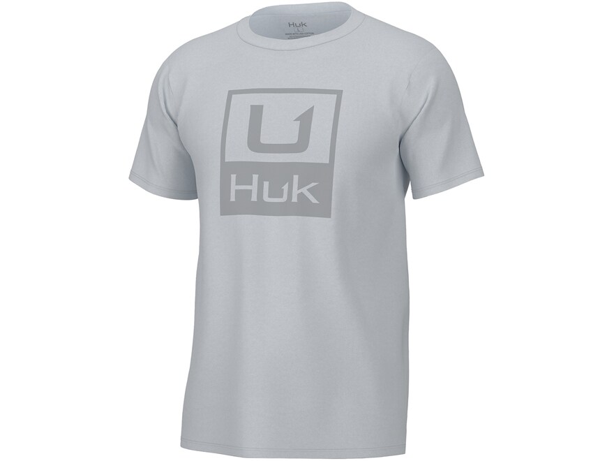 Huk Men's Stacked Logo T-Shirt Black Large