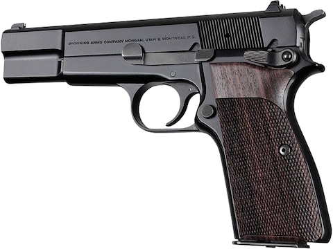 Hogue Fancy Hardwood Grips Browning Hi-Power Checkered