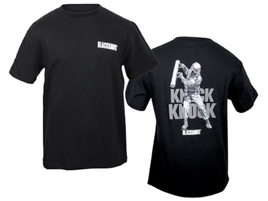 BLACKHAWK! Knock Knock Short Sleeve T-Shirt Cotton Black 2XL (50 to