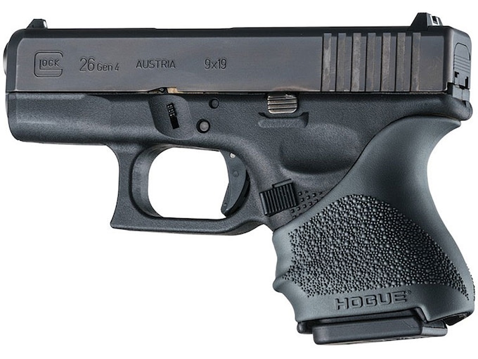Hogue Handall Slip On Beavertail Grip Sleeve for Glock 26, 27 Rubber Black