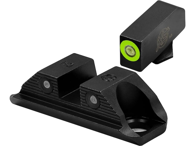 XS Sight Systems R3D 2.0 Sight Set for Glock 19, 45, 47 with A-Cut Green