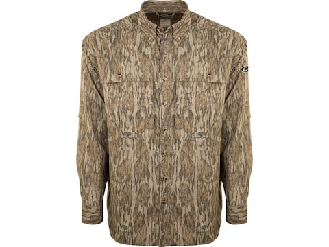 Drake Men's Camo Flyweight Wingshooter's Long Sleeve Shirt Polyester