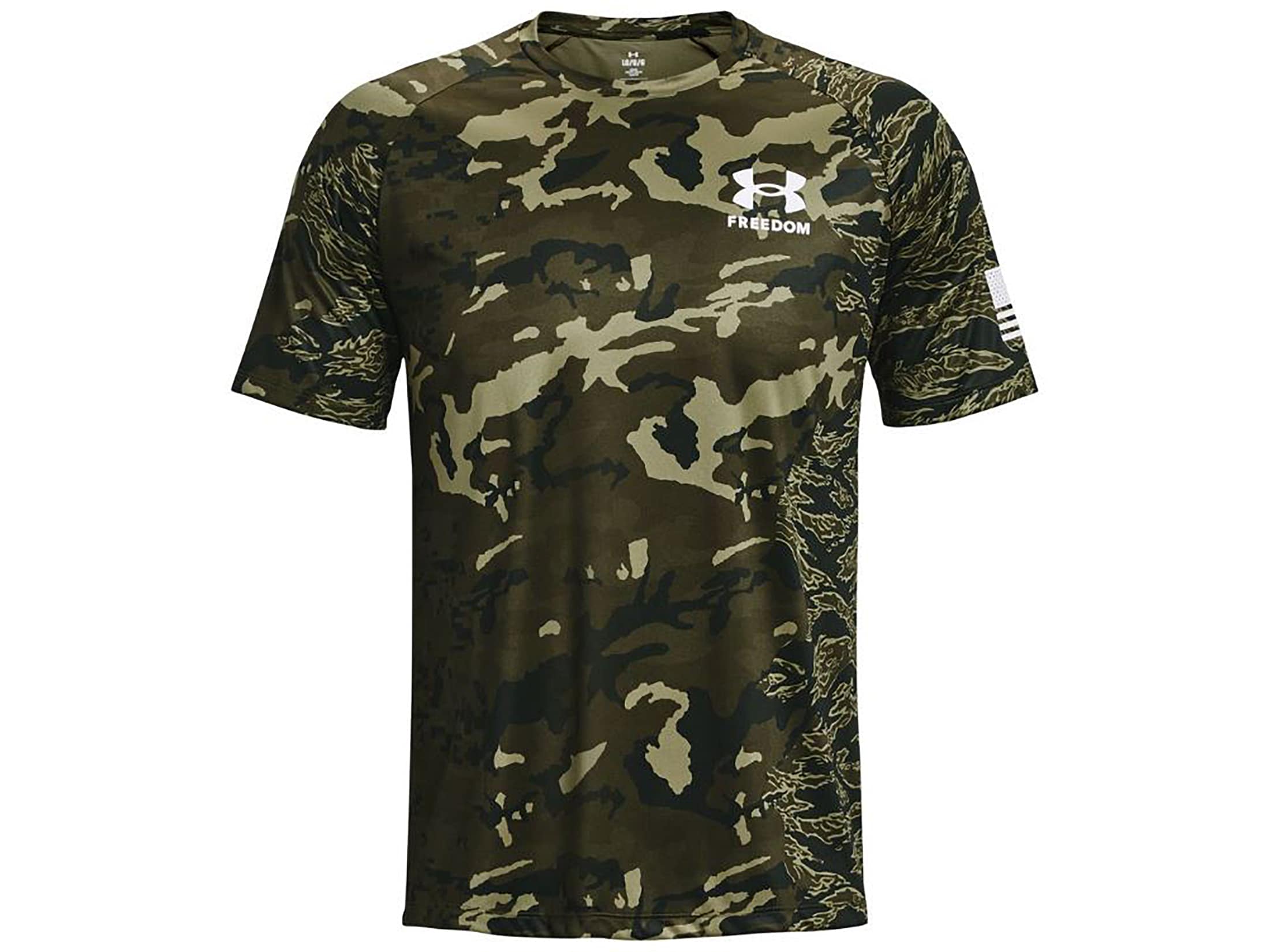 Under Armour Men's Freedom Tech Camo Short Sleeve T-Shirt Marine OD
