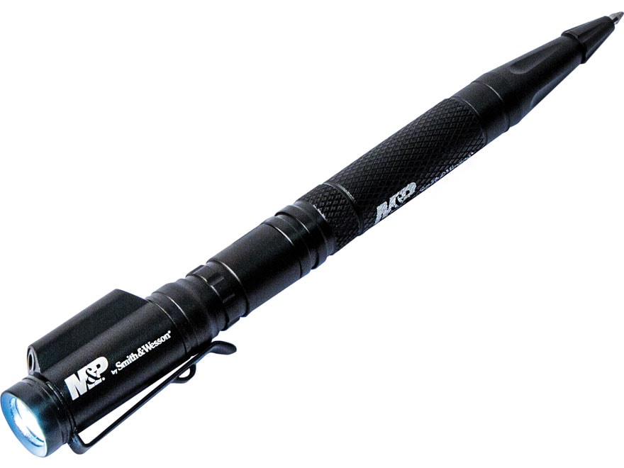 Smith & Wesson PL Tactical Pen Flashlight AAA Battery Black