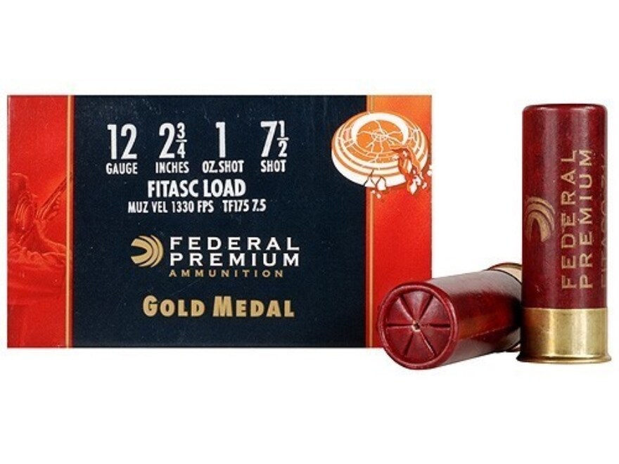Federal Premium Gold Medal Paper FITASC Ammo 12 Ga 2-3/4 1oz #7-1/2.