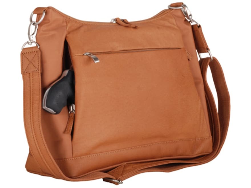 Gun Tote'N Mamas Large Hobo Concealed Carry Purse Leather Tan