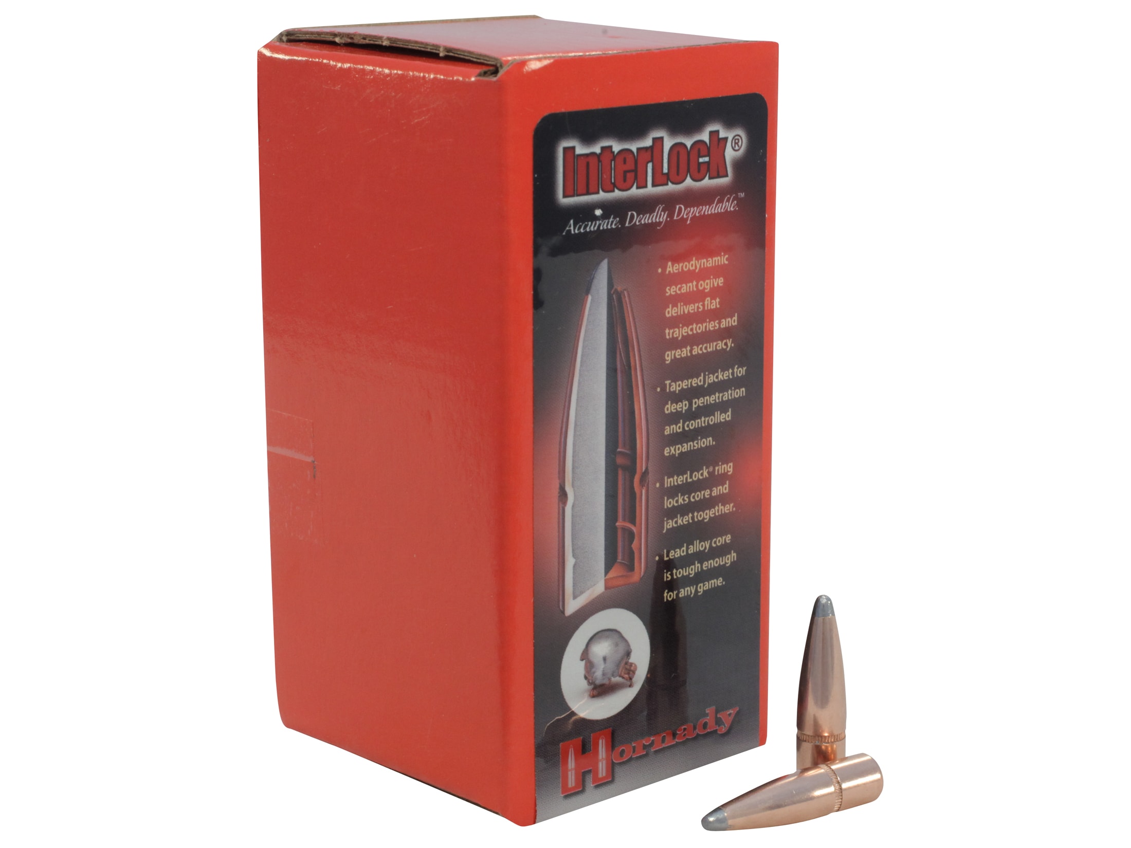 Hornady InterLock Bullets 284 Cal, 7mm (284 Diameter) 139 Grain Spire