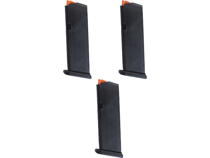 Glock Factory Magazine Gen 5 Glock 17, 34, 45 9mm Luger 17-Round Polymer Black 3PK