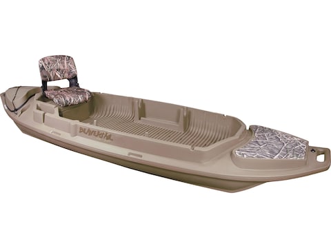 Beavertail Stealth 2000 Twin Gun 12' Sneak Boat with Motor Mount, Seat and Blind Marsh ...
