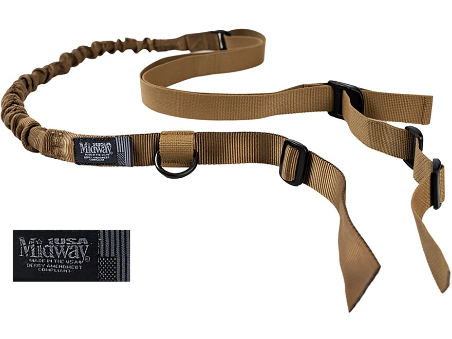 MidwayUSA All-American Two Point Tactical Bungee Sling Loop Adjust QD