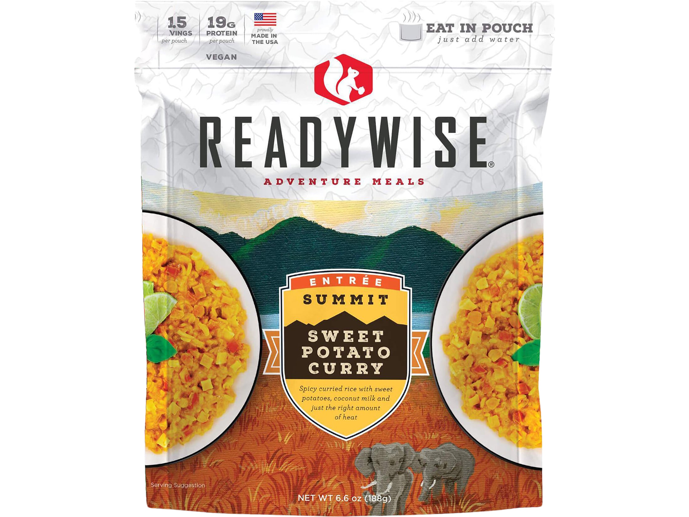 ReadyWise Summit Sweet Potato Curry Freeze Dried Food 2.5 Serving