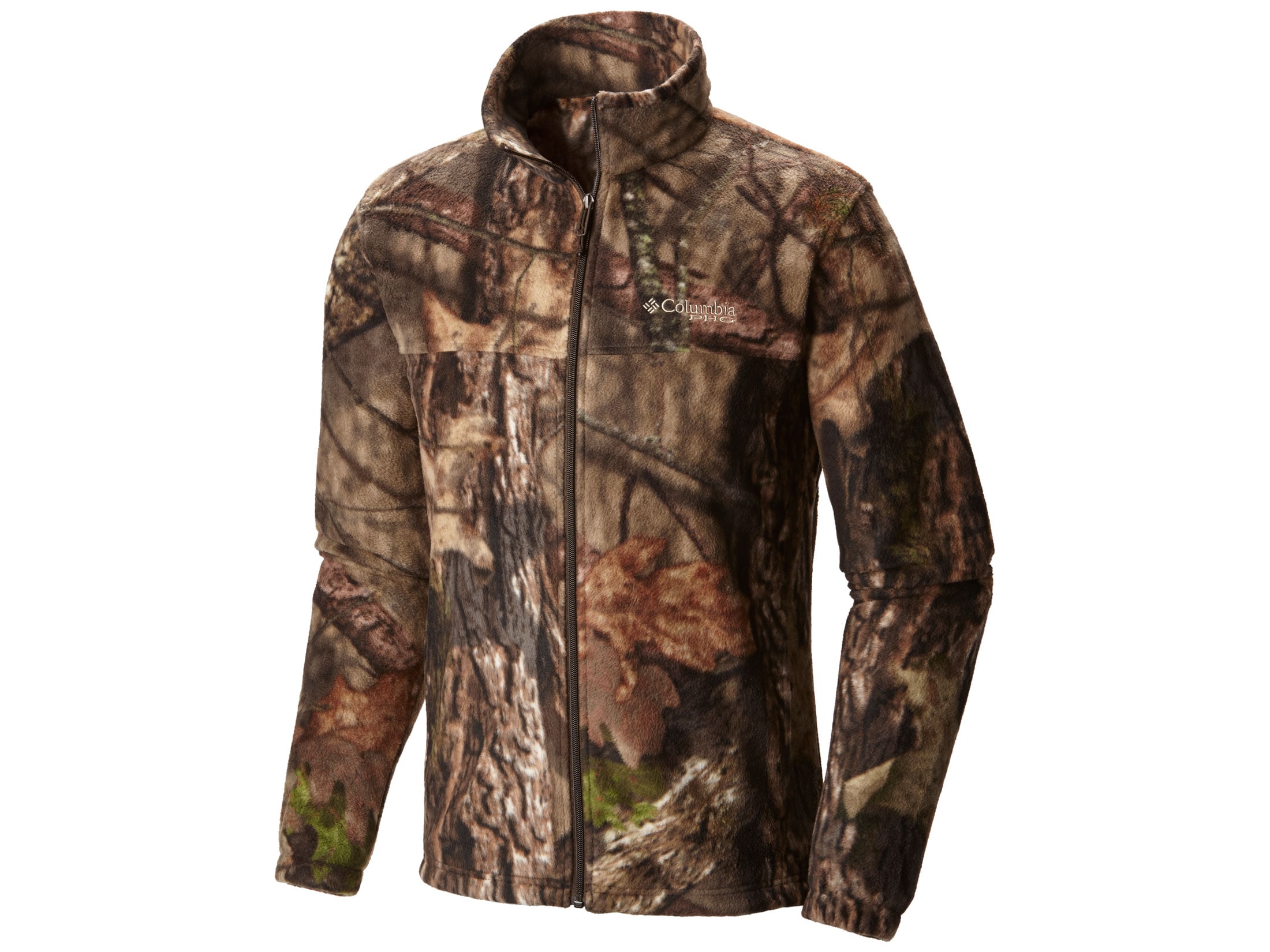 Columbia Men's PHG Camo Fleece Jacket Polyester Mossy Oak Break-Up