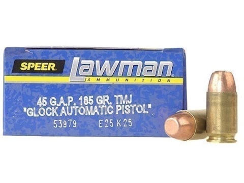 Speer Lawman Ammunition 45 GAP 185 Grain Total Metal Jacket Box of 50
