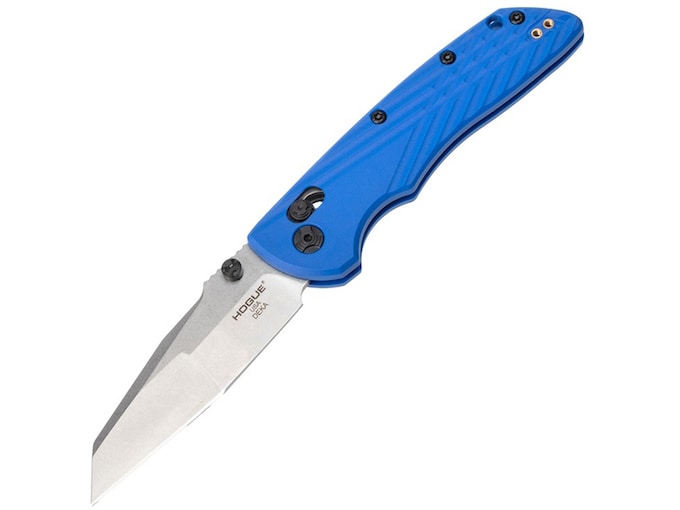Hogue Deka Pocket Knife 3.25″ Modified Wharncliffe CPM MagnaCut Stainless Blade Polymer Handle Blue,