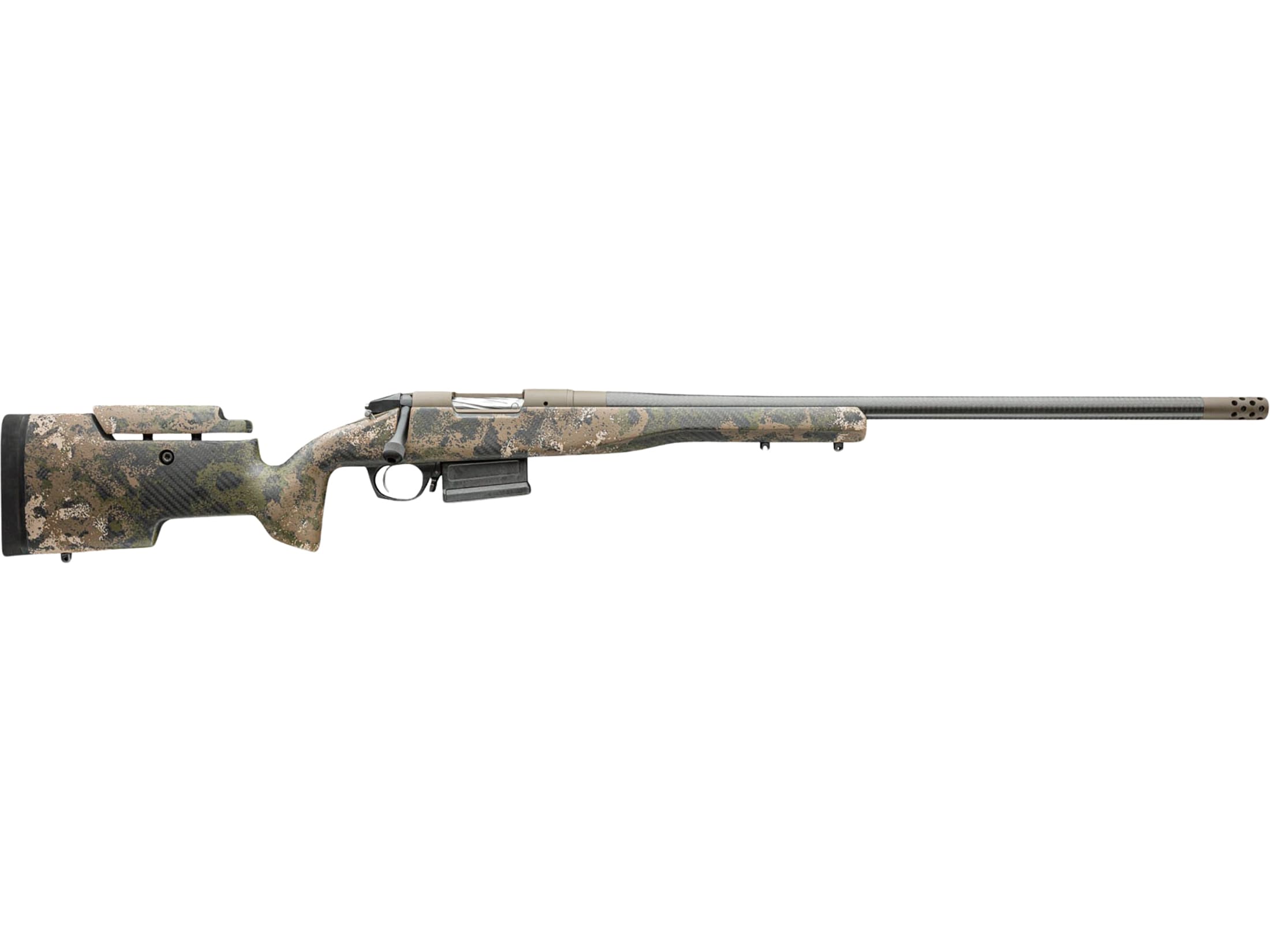 Bergara Divide Bolt Action Rifle 25 Creedmoor 24" Carbon Fiber Threaded Barrel Patriot Brown Frame Erosion Rogue Adjustable Stock