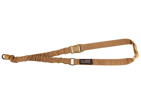 MidwayUSA Tactical Single Point Rifle Sling Bungee Coyote
