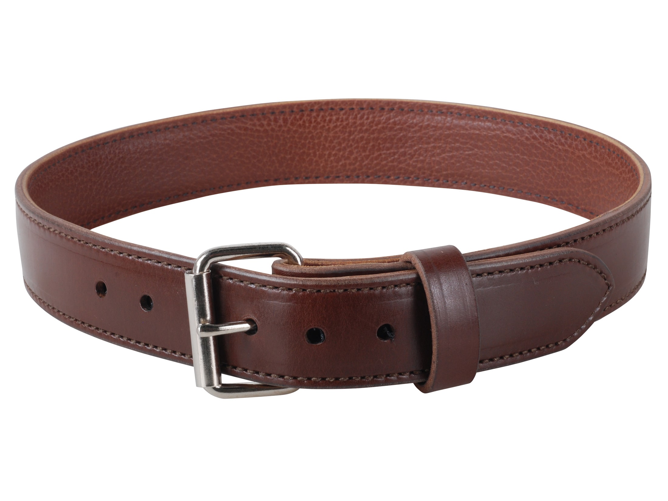 Lenwood Leather 1400 Belt 1-3/4 Steel Buckle Leather Brown 32