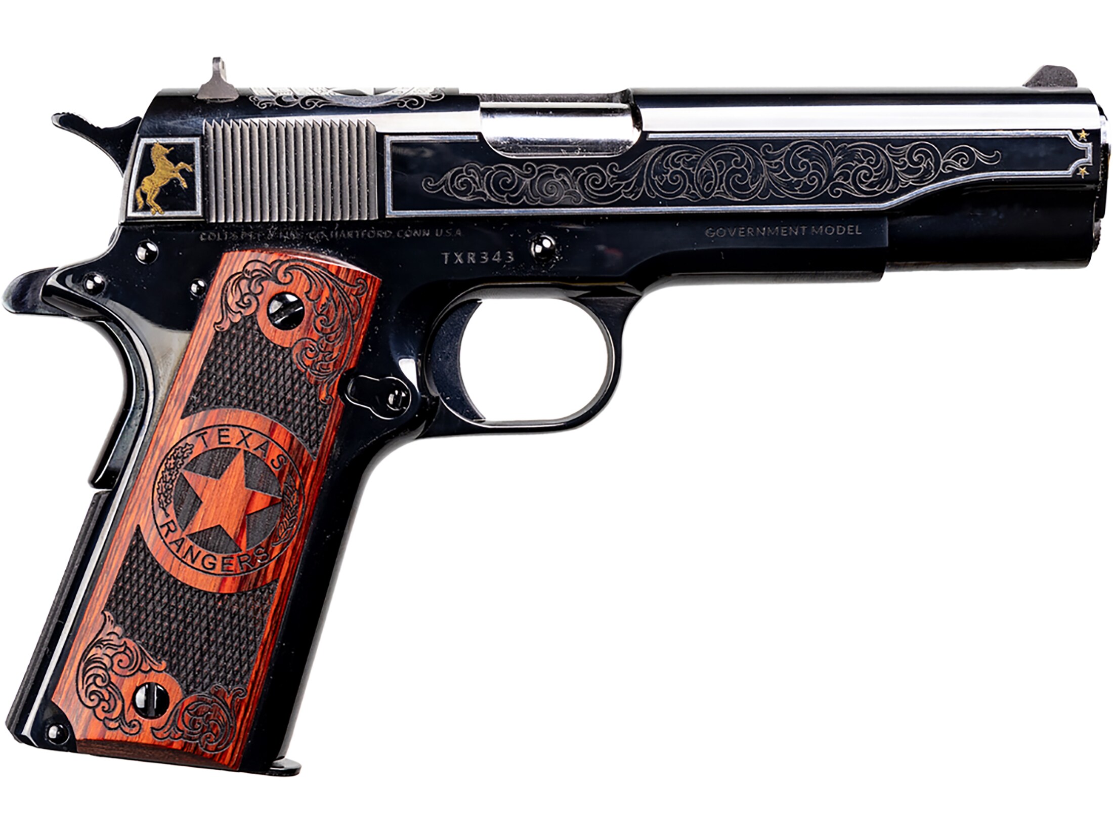 Colt 1911 Classic Texas Ranger 45 ACP Pistol 5 Barrel 7 1 Round Blued