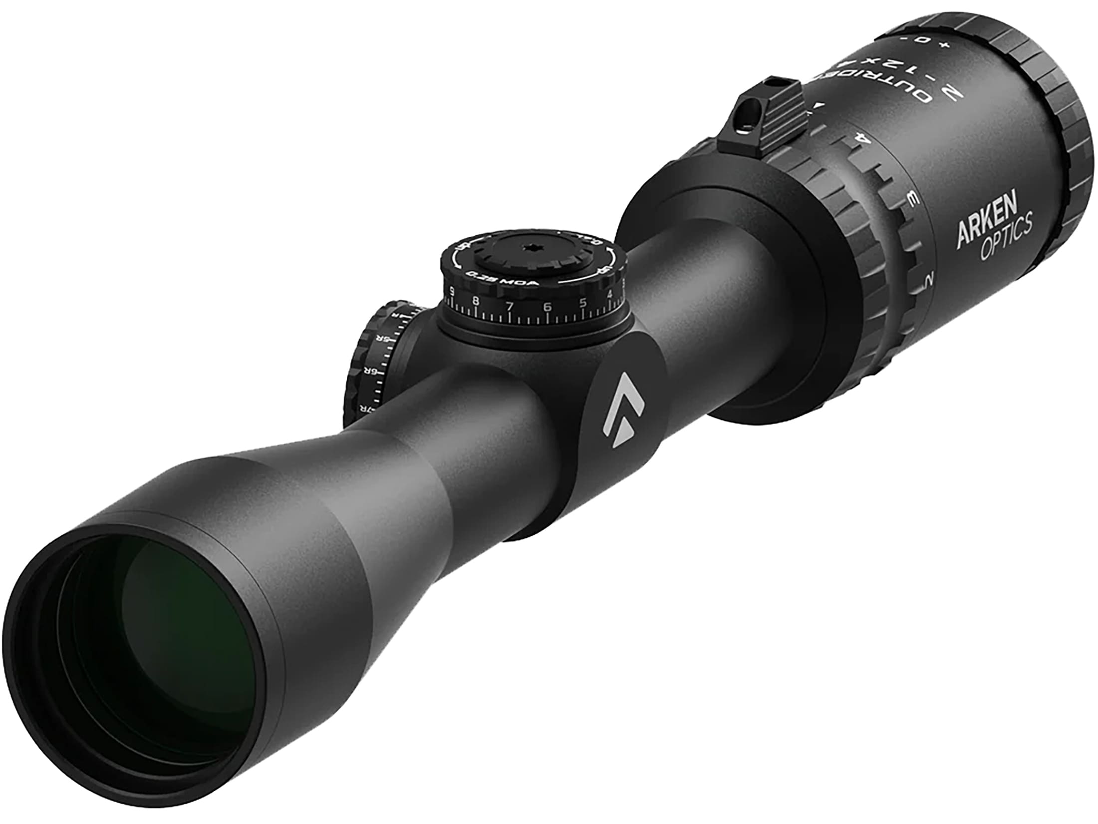 Arken Optics Outrider Rifle Scope 30mm Tube 2-12x 42mm Illuminated Duplex Reticle Matte Black