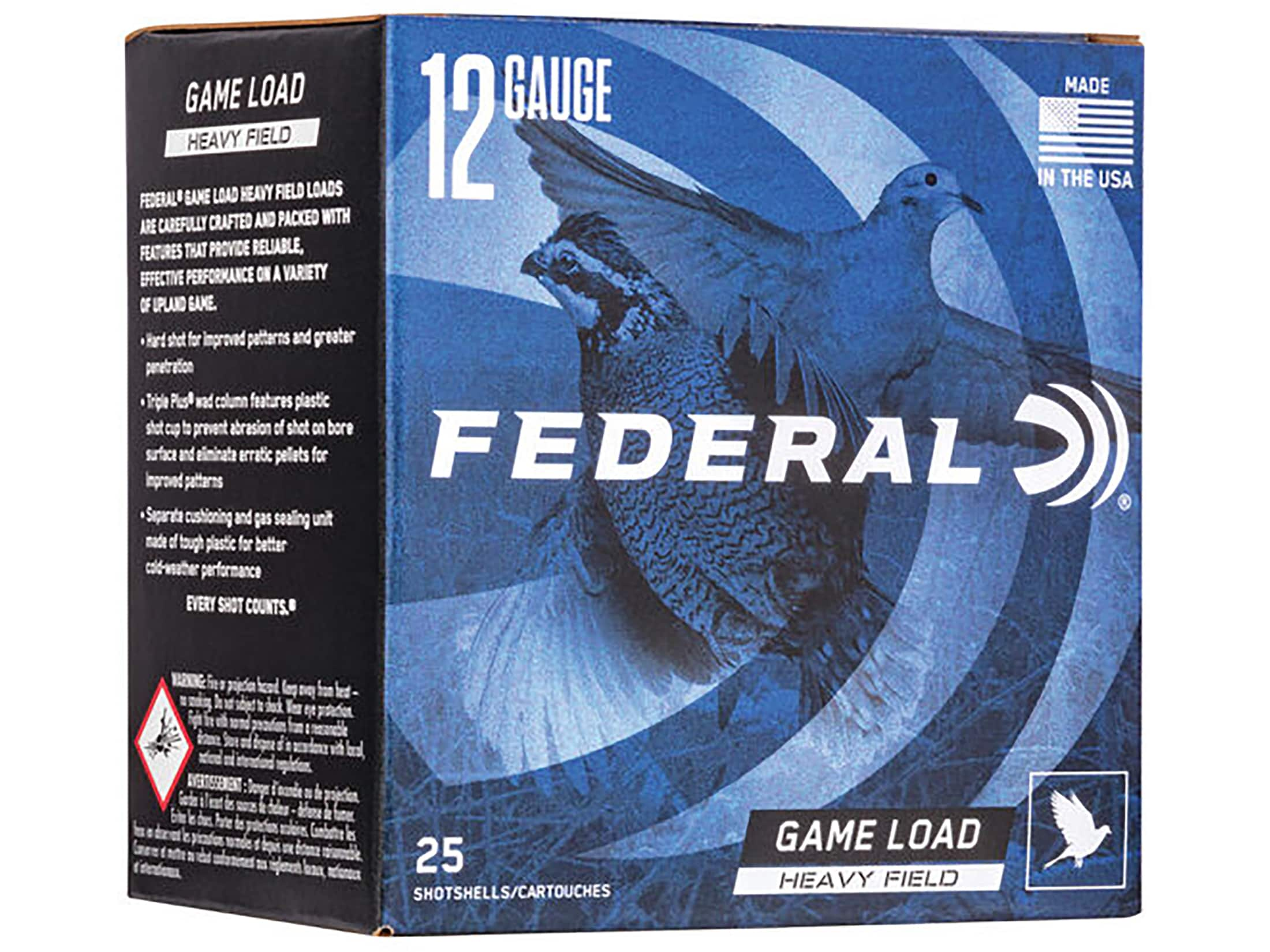 Federal Game Load Upland Heavy Field 12 Ga Ammo 2 3 4 4 Lead Shot