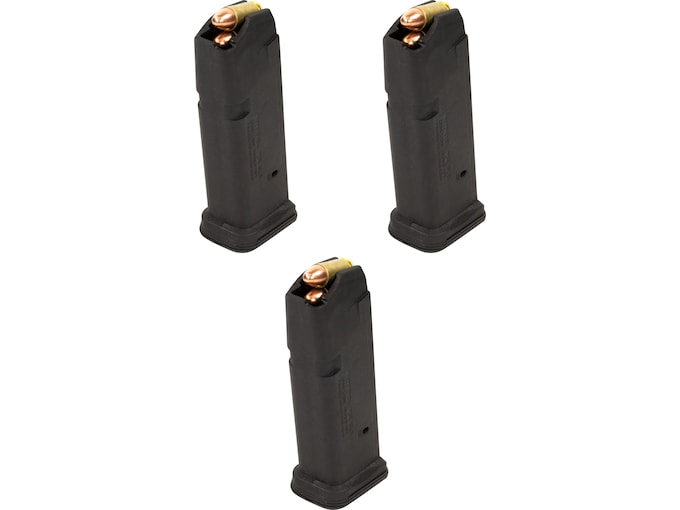 Magpul PMAG GL9 Magazine for Glock 19, 26, 49 Gen 1, 2, 3, 4, 5 9mm Luger 15-Round Polymer Black 3 PK
