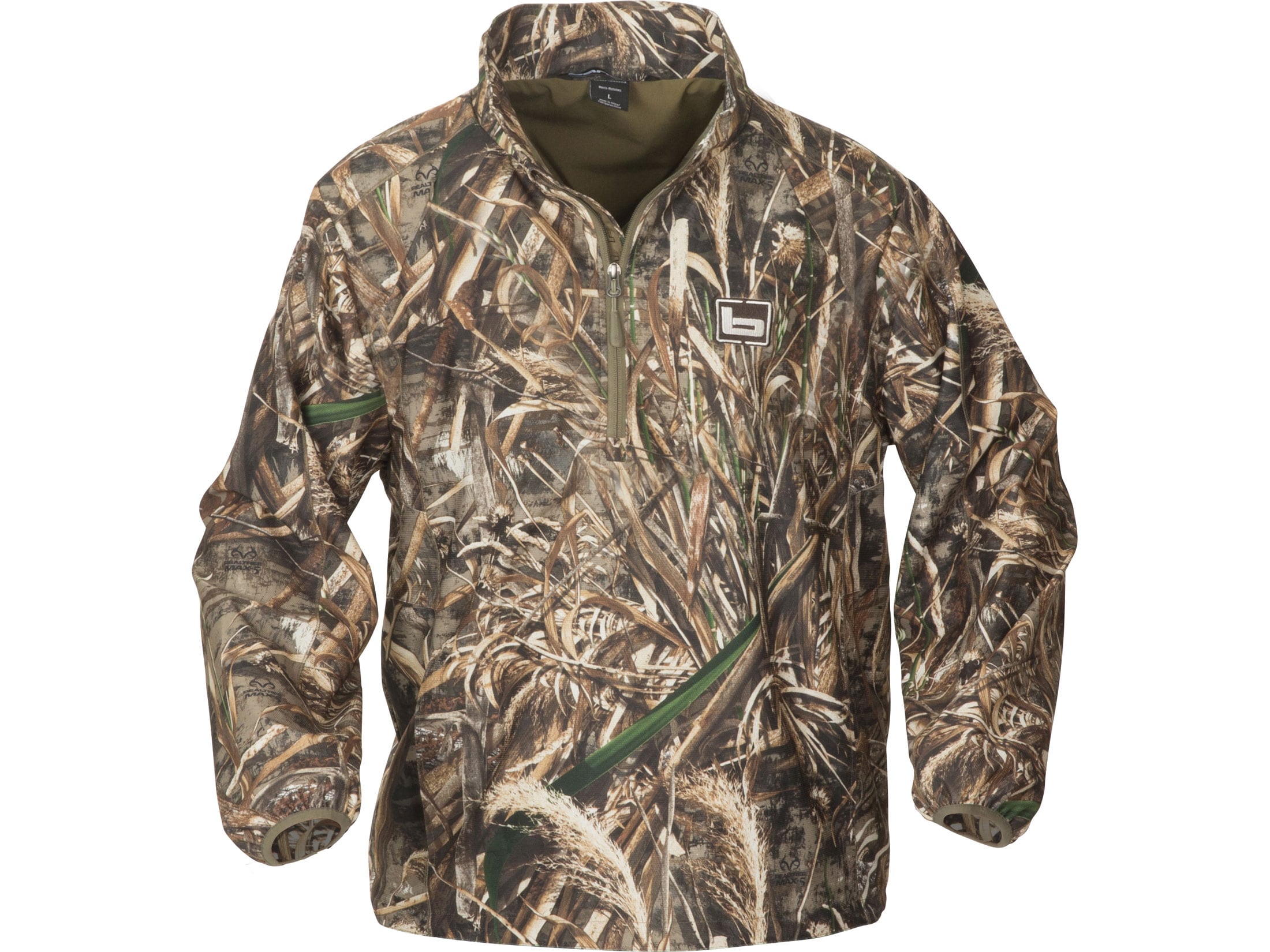 Banded Men's Windproof Pullover Polyester Mossy Oak Bottomland Camo XL