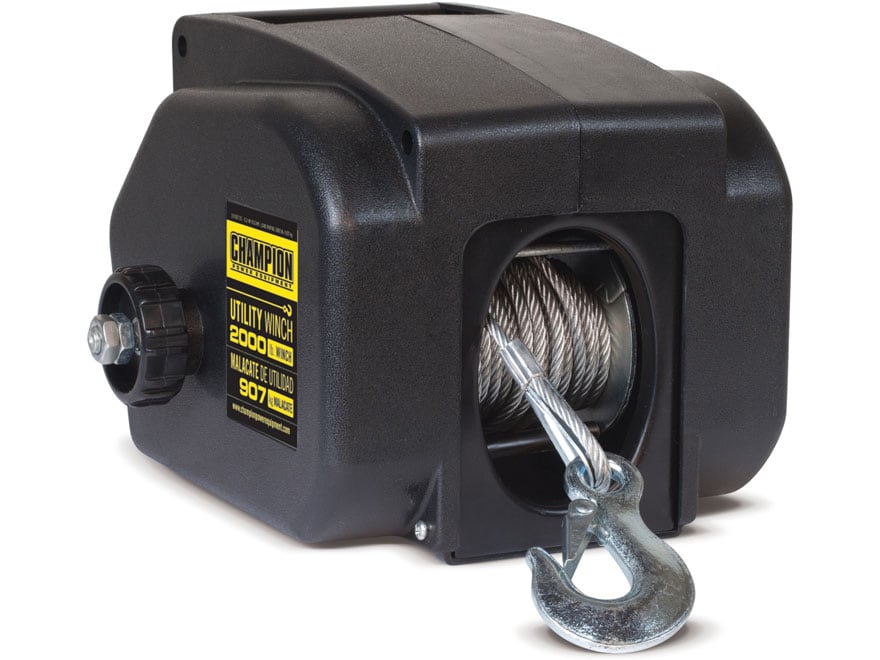 Champion 2000 lb 12V Utility Winch Kit 30